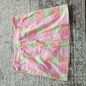 Vineyard Vines checkered whale logo print button detail skirt 2014